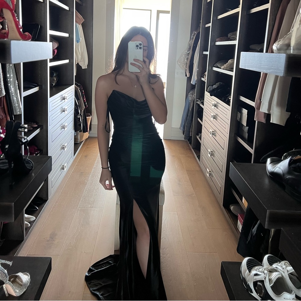 Satin asymmetrical dress NEVER WORN